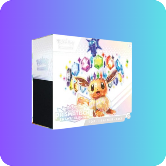 Pokemon Prismatische Entwicklungen Top-Trainer-Box Deutsch Sealed